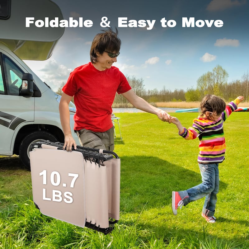 Outdoor Adjustable Textilene Lounge Chair Folding Tanning Chair with Pillow