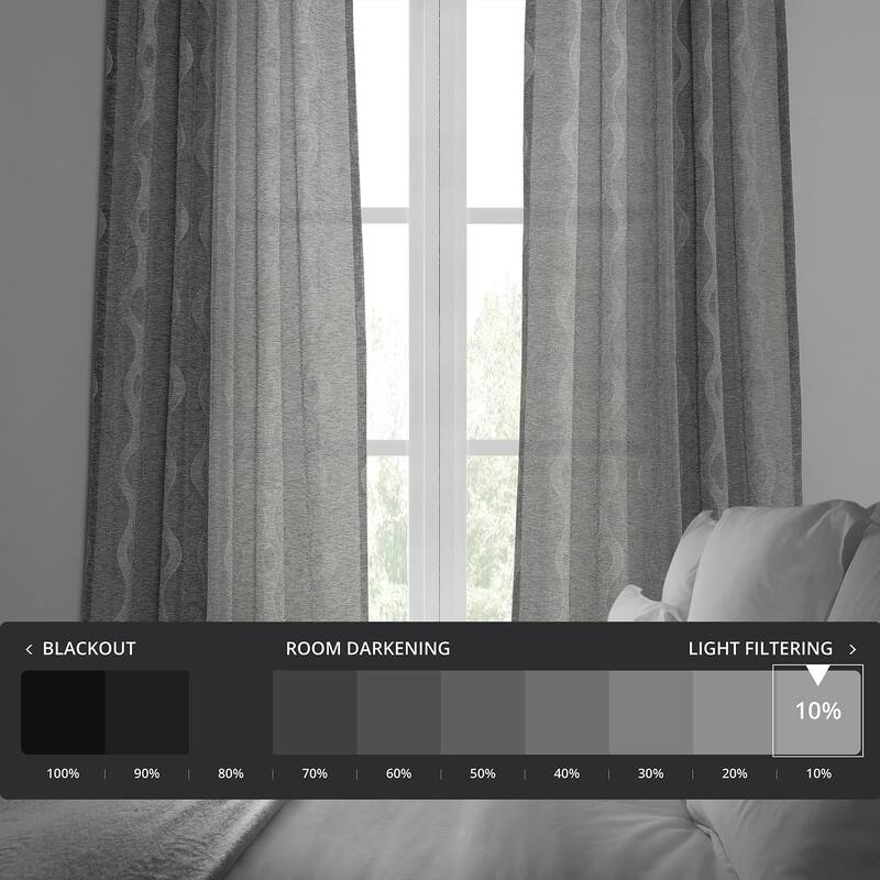 Exclusive Fabrics Vega Patterned Linen Sheer Curtain (1 Panel)