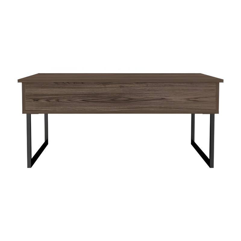 41" Dark Walnut Manufactured Wood Rectangular Lift Top Coffee Table - 18" H x 40.9" W x 25" D