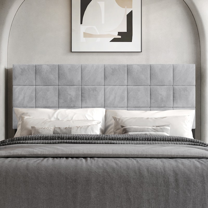 CraftPorch Square Stitching Velvet Upholstered Headboard