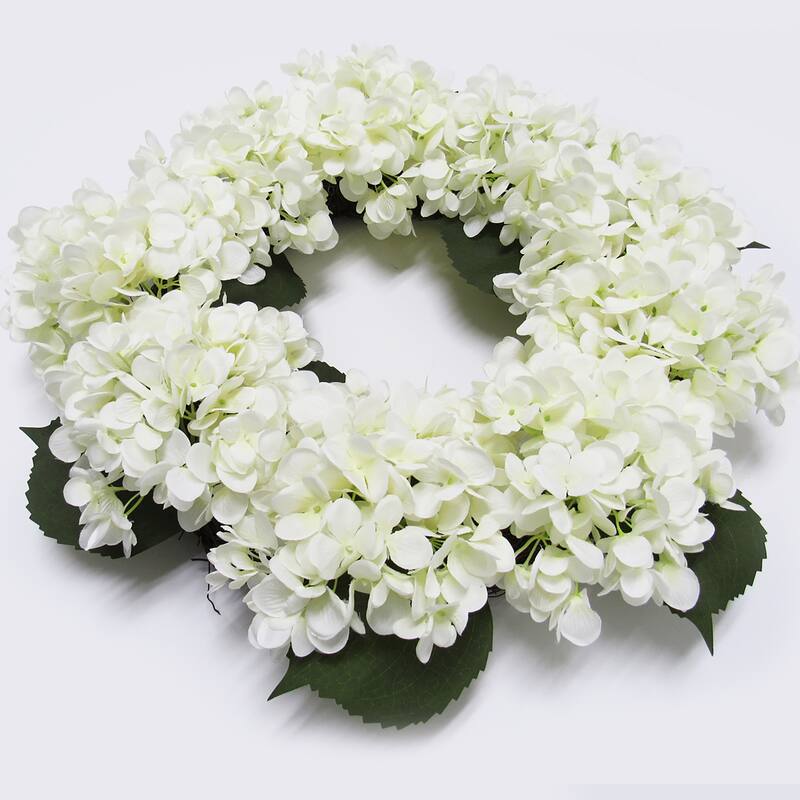 Artificial Hydrangea Flower Wreath 20in