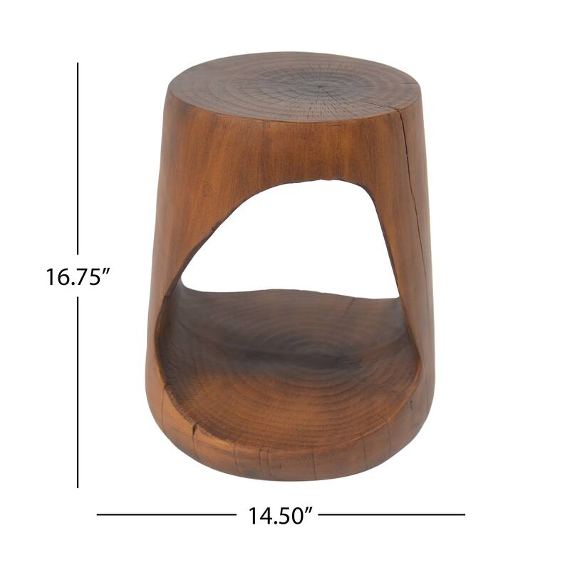 Hollow Side Table, Wood-like texture
