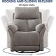 preview thumbnail 11 of 14, Prelife Fabric Manual Overstuffed Nursery Glider Rocking Chairs