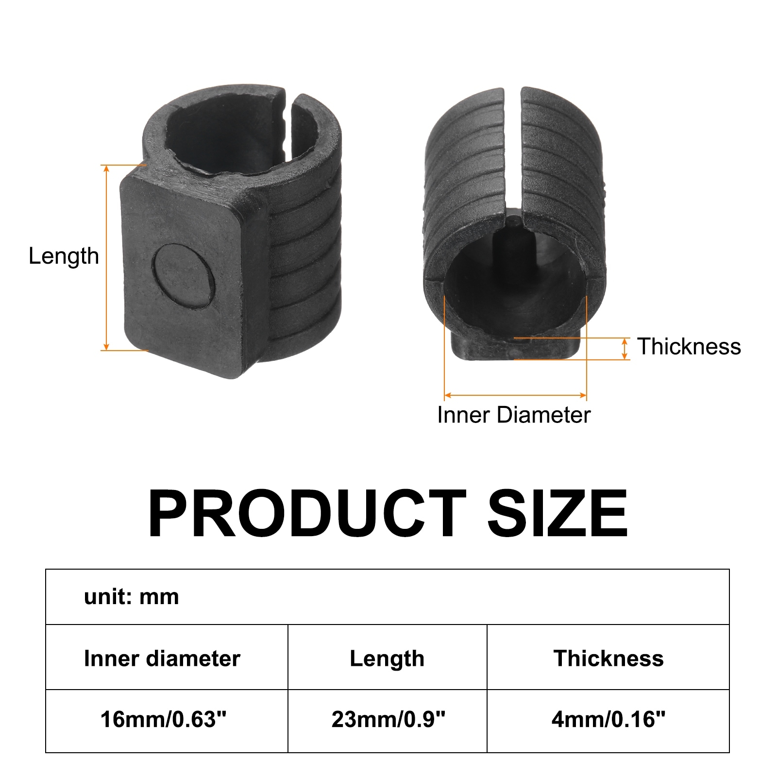 Chair Foot O Shaped Floor Glides, Plastic Chair Leg Caps, Non-Slip Foot Pads for Legs