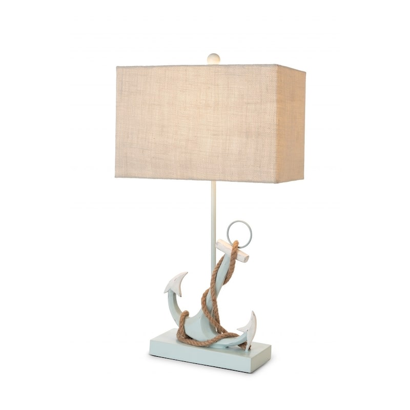 Set of 2 Anchor Table Lamps - 15 W x 28 D x 9 H