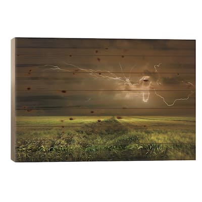 Electrically In Summer Print On Wood by Nicolas Schumacher - Multi-Color