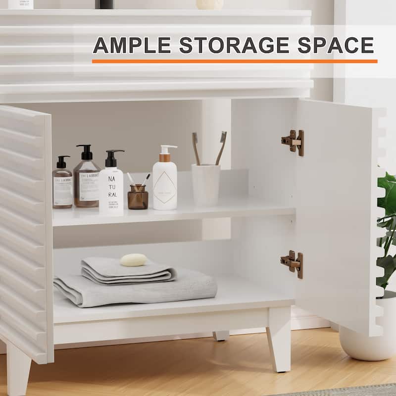 Bathroom Vanity Set W/Drop in Sink Faucet Cabinet Combo