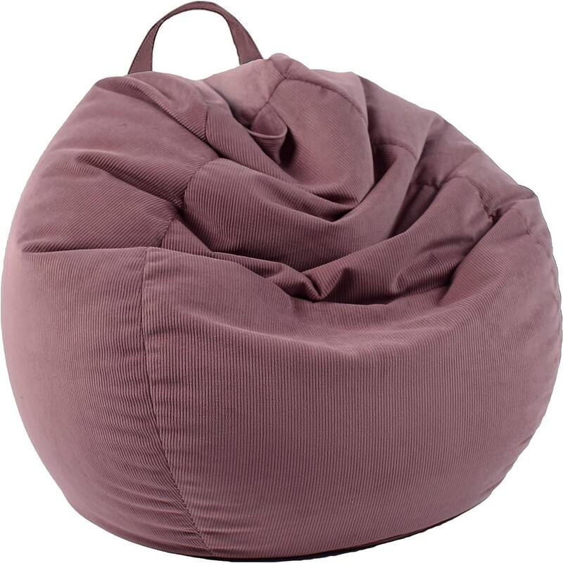Corduroy Stuffable Bean Bag Chair Cover - Pink