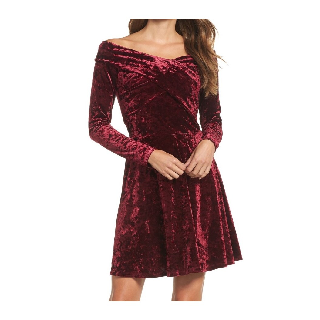 chelsea28 velvet midi dress