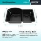 preview thumbnail 10 of 11, Lexicon Platinum Quartz 32 Inch 70/30 Double Bowl Kitchen Sink with Bottom Grids and Strainers and Disposal Flange
