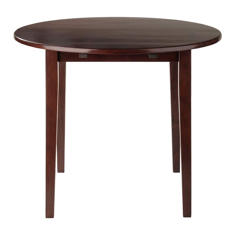 Clayton Round Drop Leaf Dining Table, Walnut - 35.98 x 35.98 x 29.13 inches