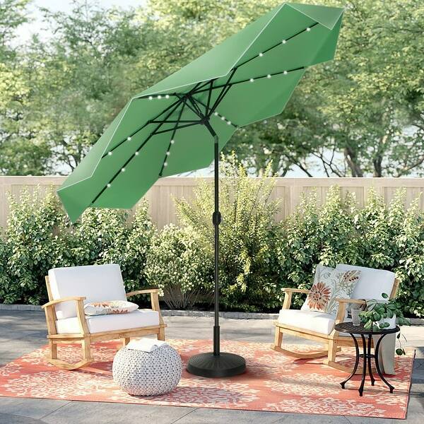 brown tilt patio umbrella 7.5' Aluminum Patio Umbrella, Brown Canopy