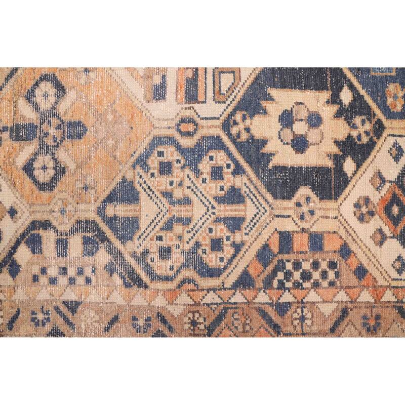 ECARPETGALLERY Hand-knotted Antalya Vintage Dark Navy Wool Rug - 6'8 x 9'9