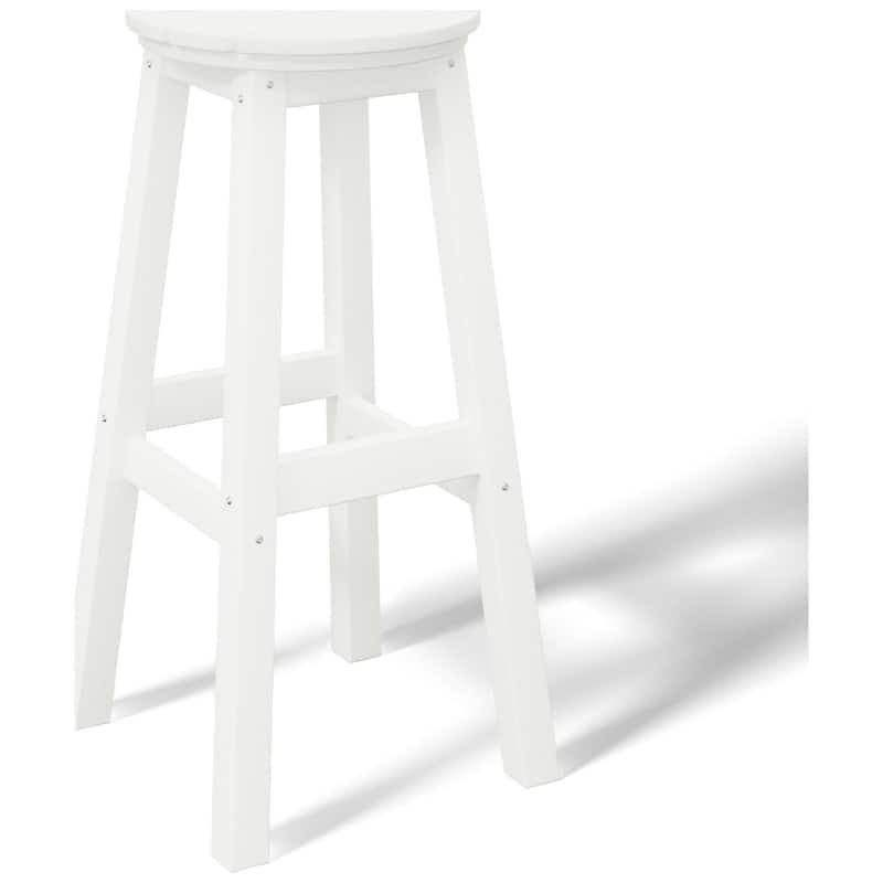 Laguna Hdpe All Weather Outdoor Patio 29" Round Bar Stool (Set Of 2)