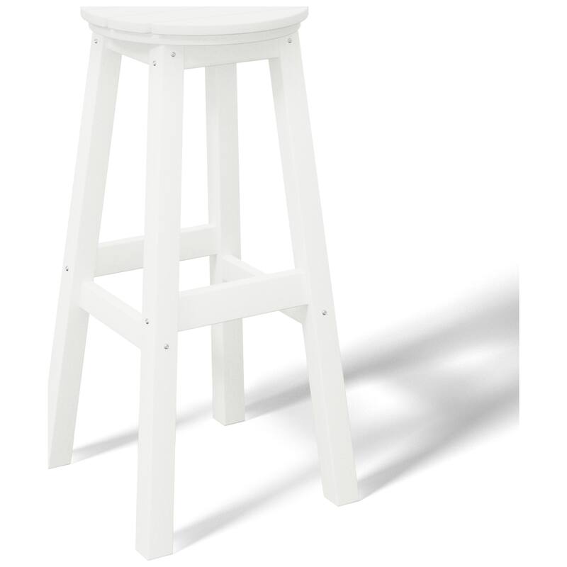 Laguna Hdpe All Weather Outdoor Patio 29" Round Bar Stool (Set Of 3)