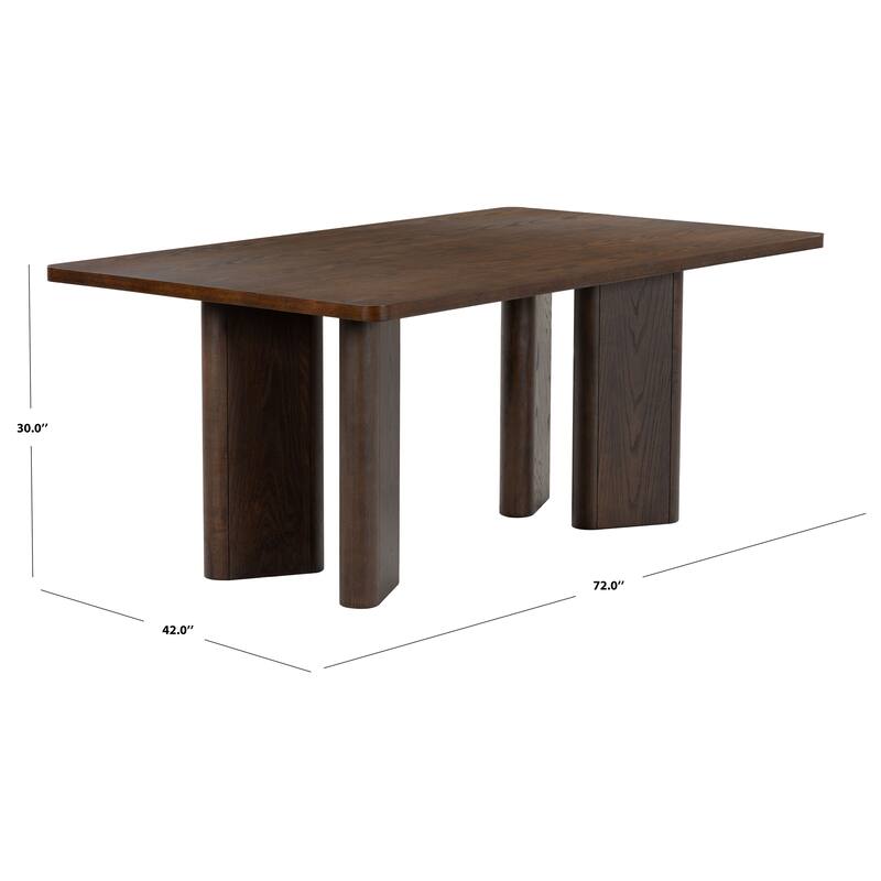 SAFAVIEH Couture Barnard Rectangle Wood Dining Table - 72"W x 42"D x 30"H