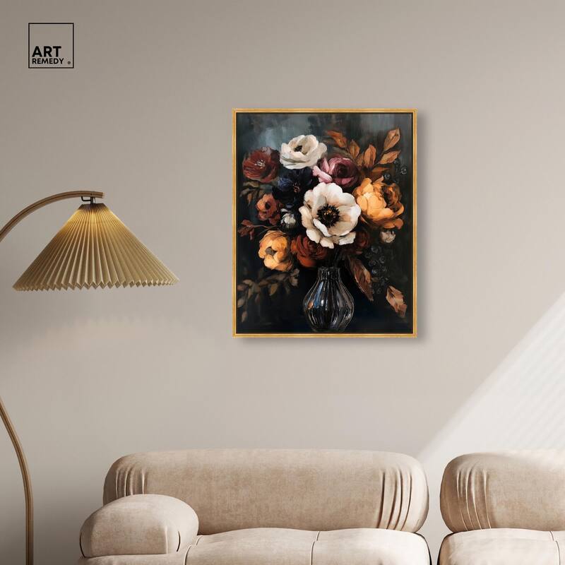 Velvet Night Bloom I Canvas by Art Remedy