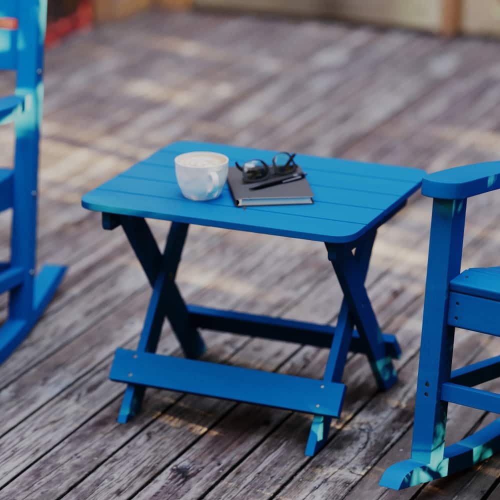 Commercial Grade All-Weather Portable Folding Adirondack Side Table