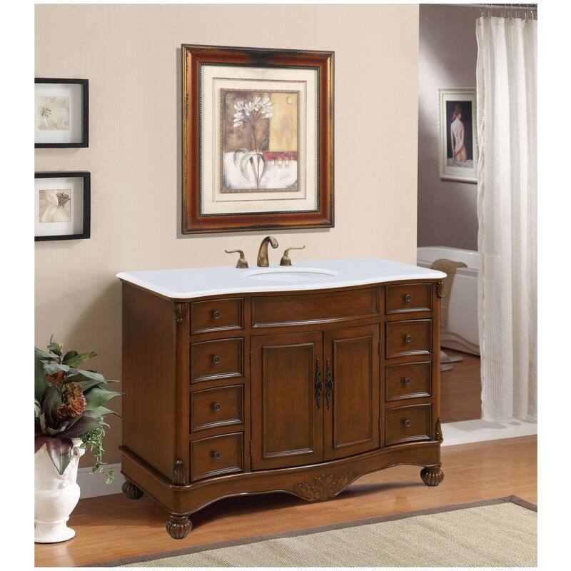Elegant Lighting VF-1034-VW Windsor 48" Free Standing Single Basin