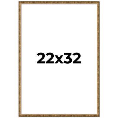 22x32 Frame Gold Picture Frame - Complete Modern Photo Frame Includes