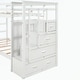 preview thumbnail 49 of 51, Hardwood Twin Over Twin Bunk Bed with Trundle and Staircase