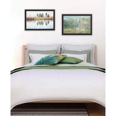 Trendy Decor 4U "Peaceful Lake Reflection" Printed Framed Wall Art by Bluebird Barn