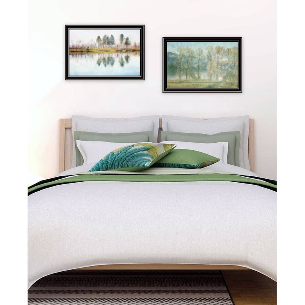 Trendy Decor 4U "Peaceful Lake Reflection" Printed Framed Wall Art by Bluebird Barn