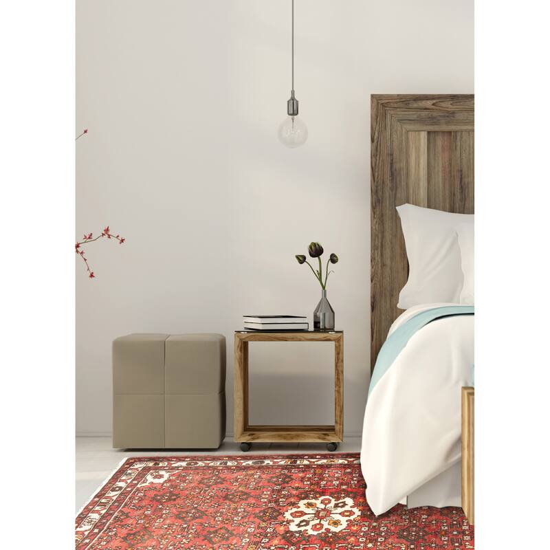 ECARPETGALLERY Hand-knotted Andelz Dark Red Wool Rug - 3'8 x 5'3