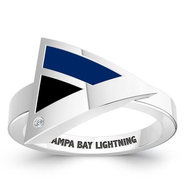 Shop Tampa Bay Lightning Engraved Sterling Silver Diamond