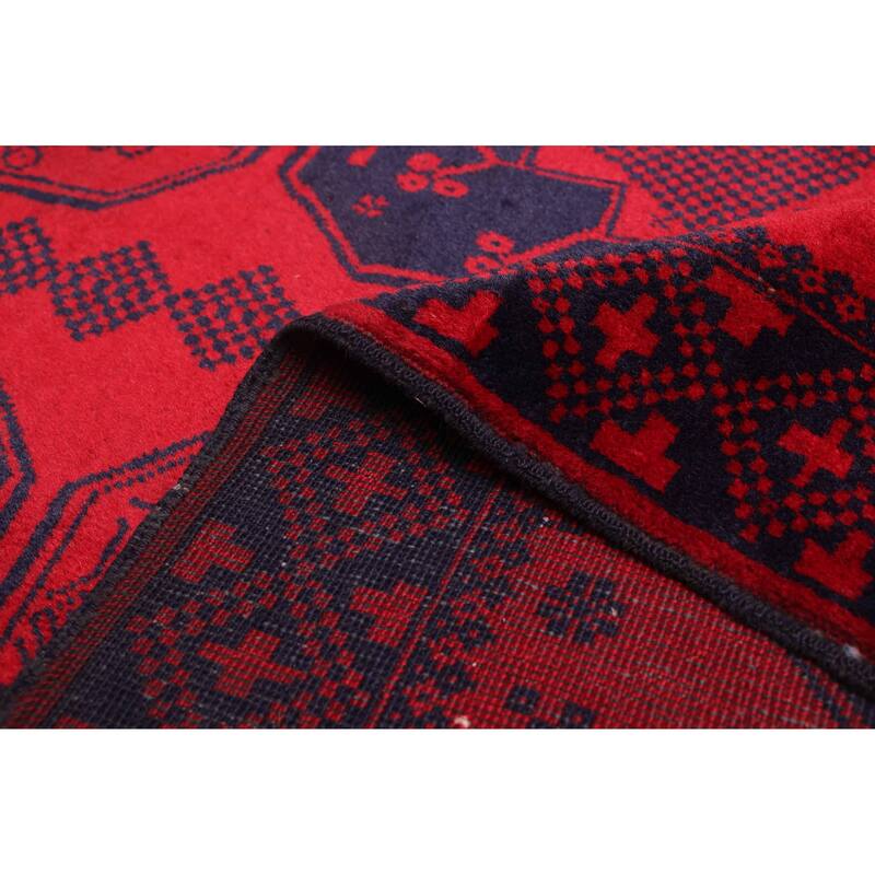 ECARPETGALLERY Hand-knotted Teimani Red Wool Rug - 3'9 x 6'8