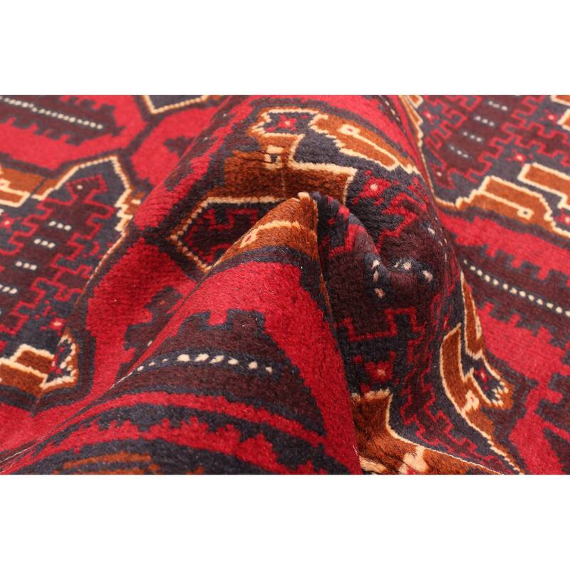 ECARPETGALLERY Hand-knotted Teimani Red Wool Rug - 4'6" x 6'0"