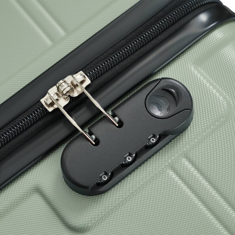 6 Piece Luggage Set, with Double Spinner Wheels Handle Password Lock, 14 IN Cosmetic Case 20/24/28 IN Luggages with Bag