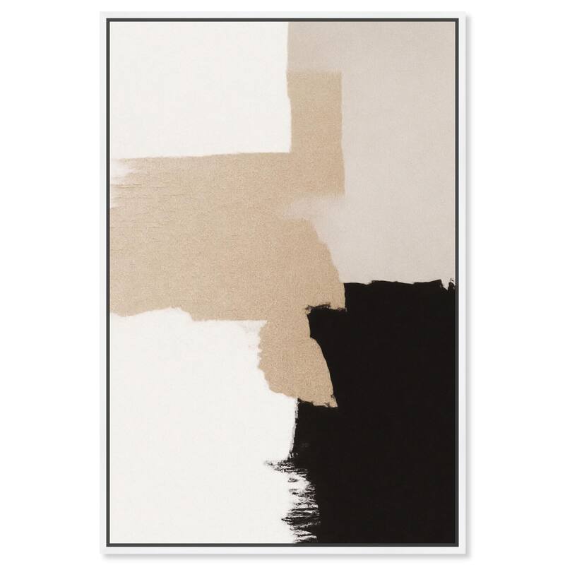 Beige and Black II Canvas by Art Remedy - White - 24" x 36"