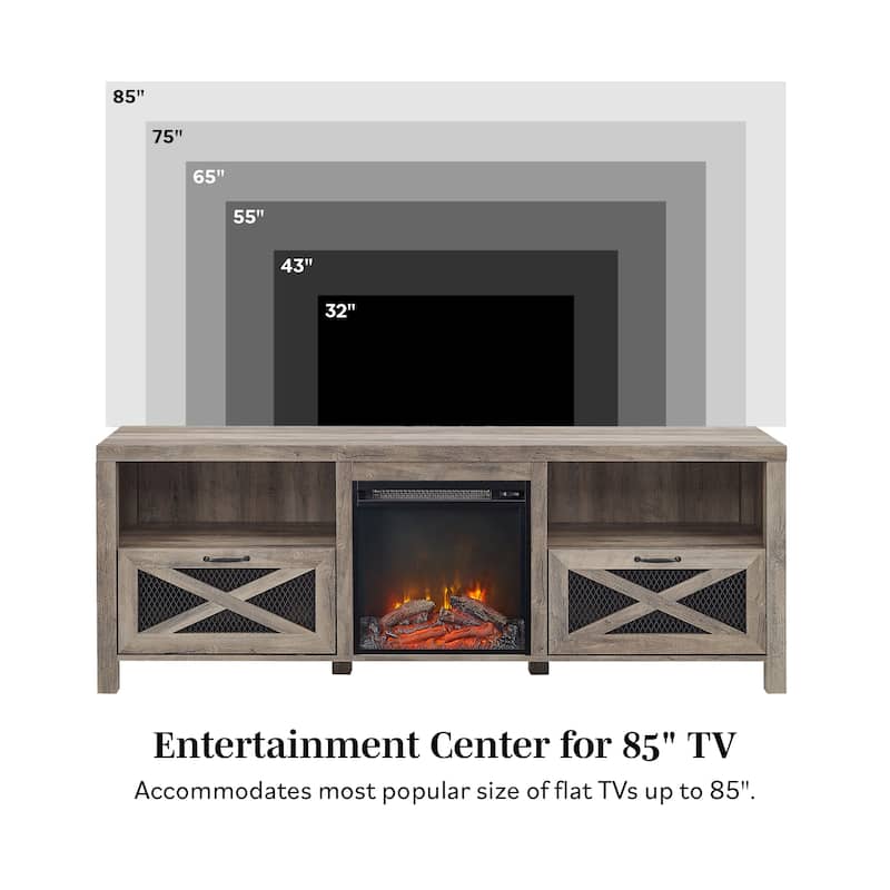 Middlebrook 70-inch Rustic Fireplace TV Stand