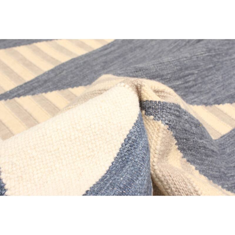 ECARPETGALLERY Flat-Weave Ankara FW Dark Grey Wool Kilim - 5'0 x 8'0