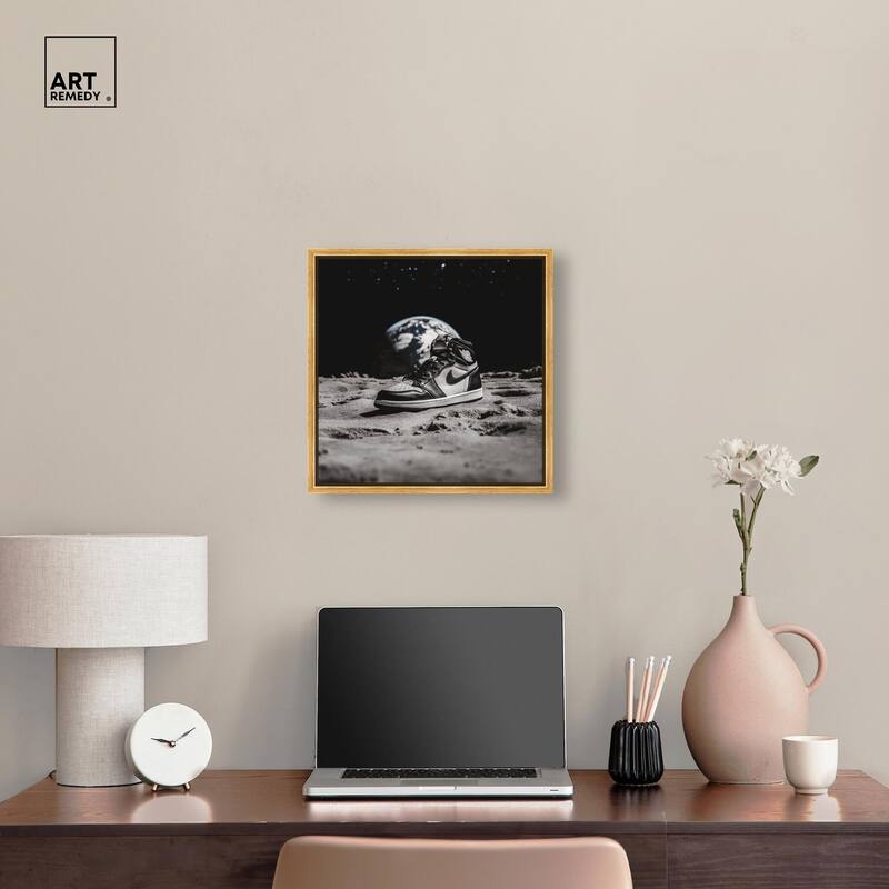 Moon Kicks Canvas by Art Remedy