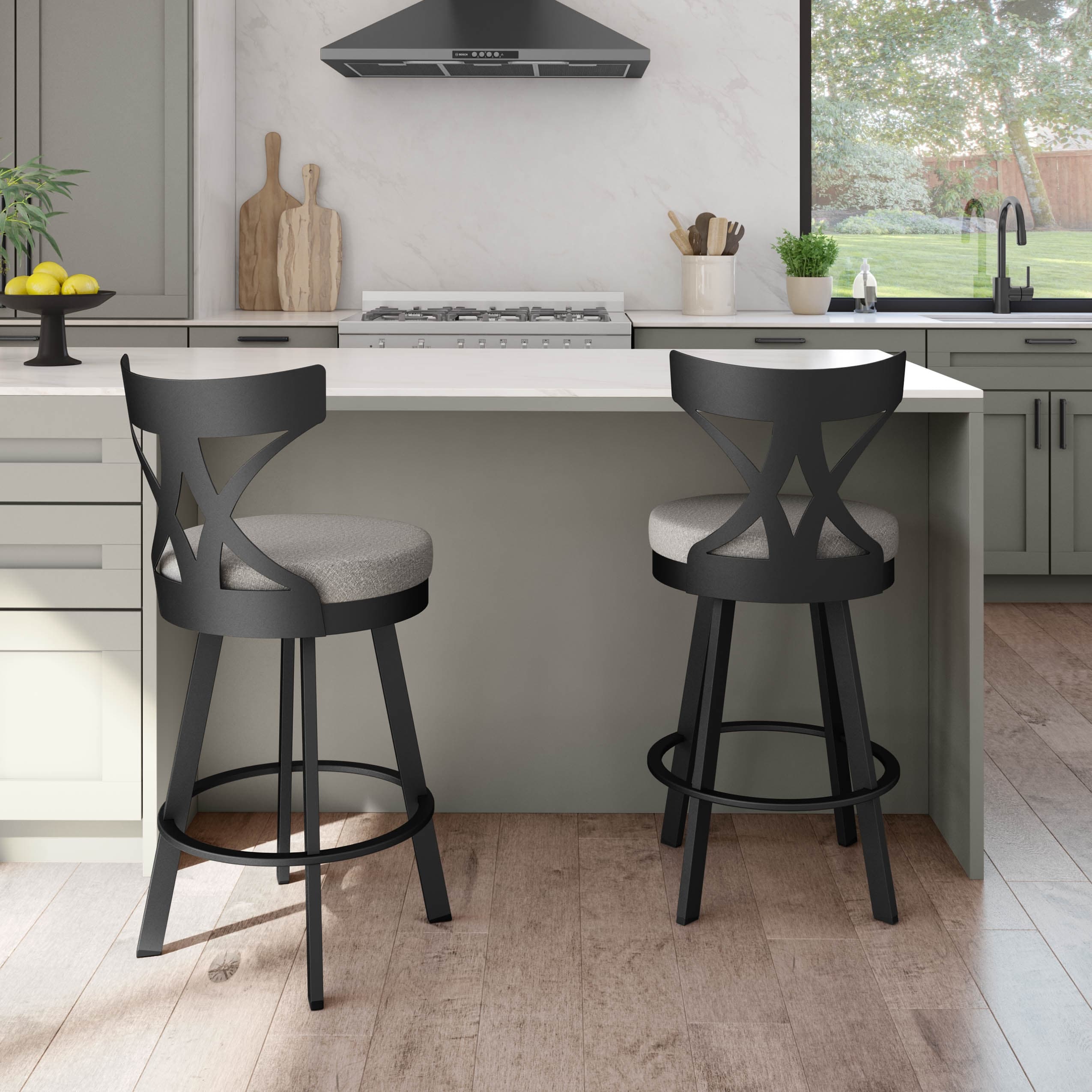 Amisco nolan shop beige counter stool