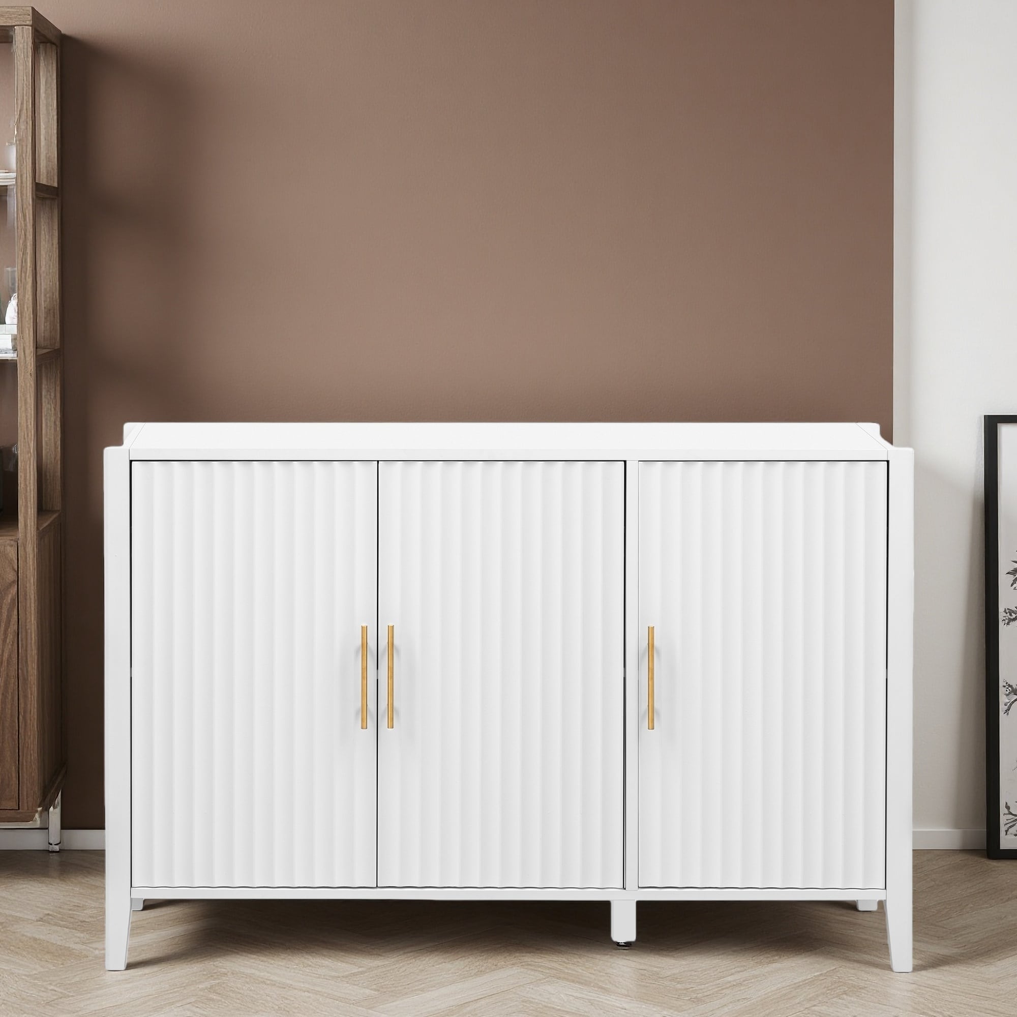 Freestanding Storage Cabinet with Shelves for Living Room, Entryway, Kitchen