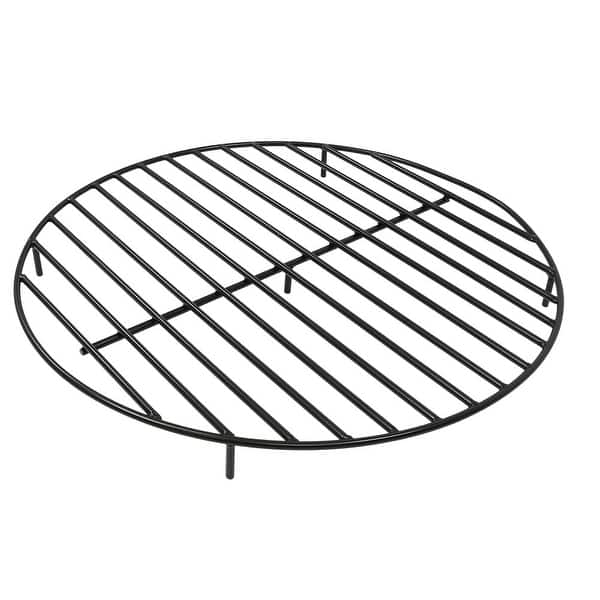 Sunnydaze Firewood Grate Round Black Steel Outdoor Fire Pit Accessory - 12 Sunnydaze Firewood Grate Round Black Steel Outdoor Fire Pit Accessory - 12