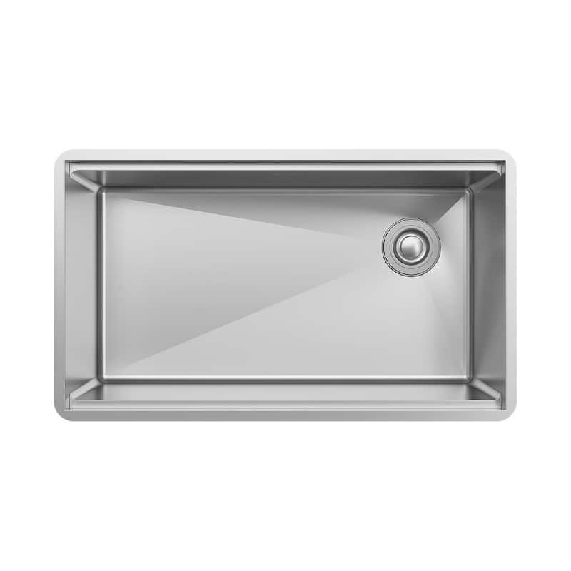 Elkay Crosstown Workstation Stainless Steel 31-1/2" x 18-1/2" x 9" Single Bowl Undermount Sink Kit - 18 Gauge