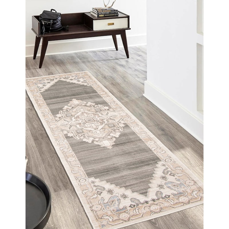 ECARPETGALLERY Machine Woven Addie Beige Area Rug