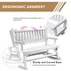 preview thumbnail 4 of 24, Outsunny 2-Person Wooden Rocking Chair Rocker Bench with Relaxing Swinging Motion