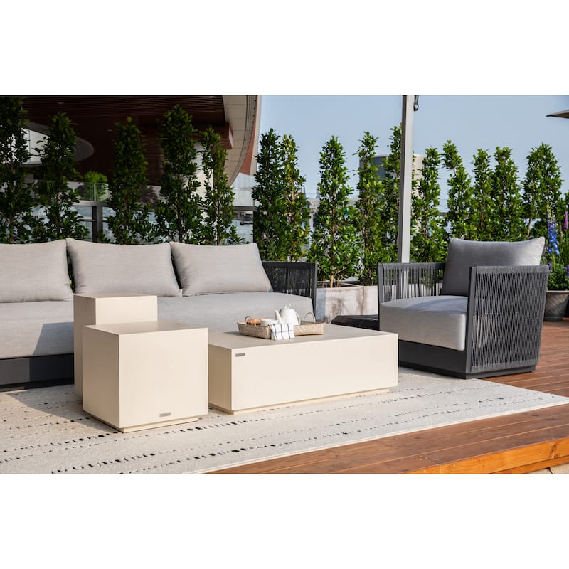 Elementi Capri Outdoor Aluminum Lounge Chair with Sunbrella® Cushions