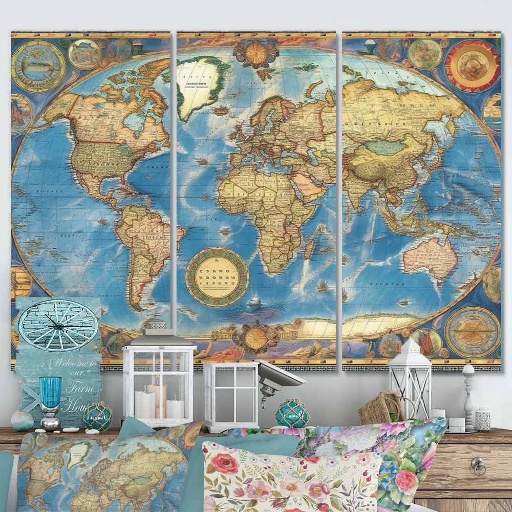 United States Map, Vintage map, Canvas large map, Wall art map, Map of –  Capital Canvas Prints