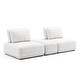 preview thumbnail 42 of 115, Furniture of America Lyndon 3-Piece Modular FSC & OEKO TEX Loveseat Sofa with Ottoman Rectangular Ottoman - White Chenille