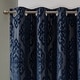 preview thumbnail 64 of 70, SunSmart Mirage Knitted Jacquard Total Blackout Grommet Window Curtain Panel