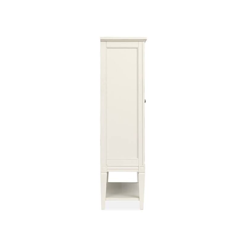 Magnussen Home Willowbrook Egg Shell White Display Cabinet - 40''W x 18''D x 66''H