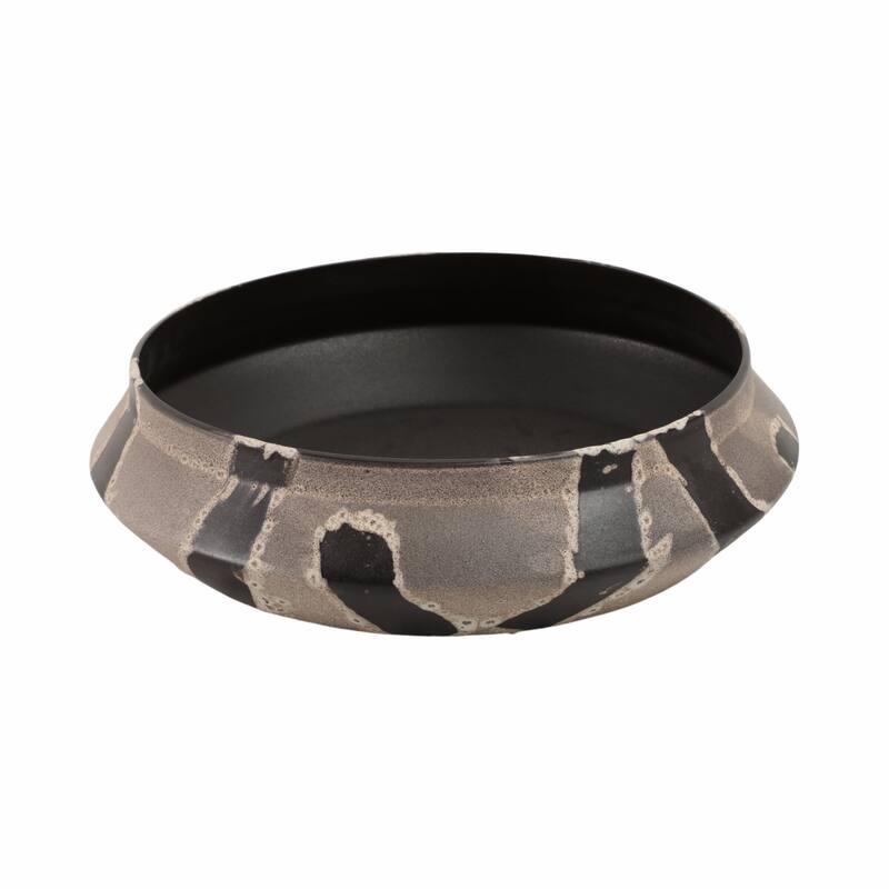 Terracotta Decorative Bowl Accent Piece for Home Office- 4" Multi - 14" x 14" x 4"