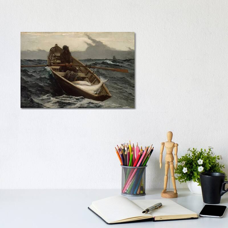 iCanvas "The Fog Warning" by Winslow Homer Canvas Print - 8x12x0.75