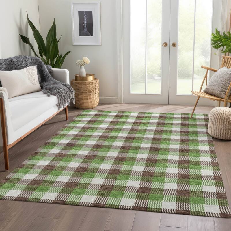 Premium Washable Super Soft Plaid Mayfield Rug